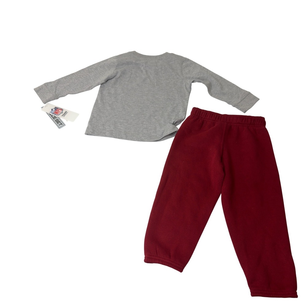 NFL Washington Commanders 2 Piece Set Grey Burgundy New Kids 2T - Picture 4 of 8